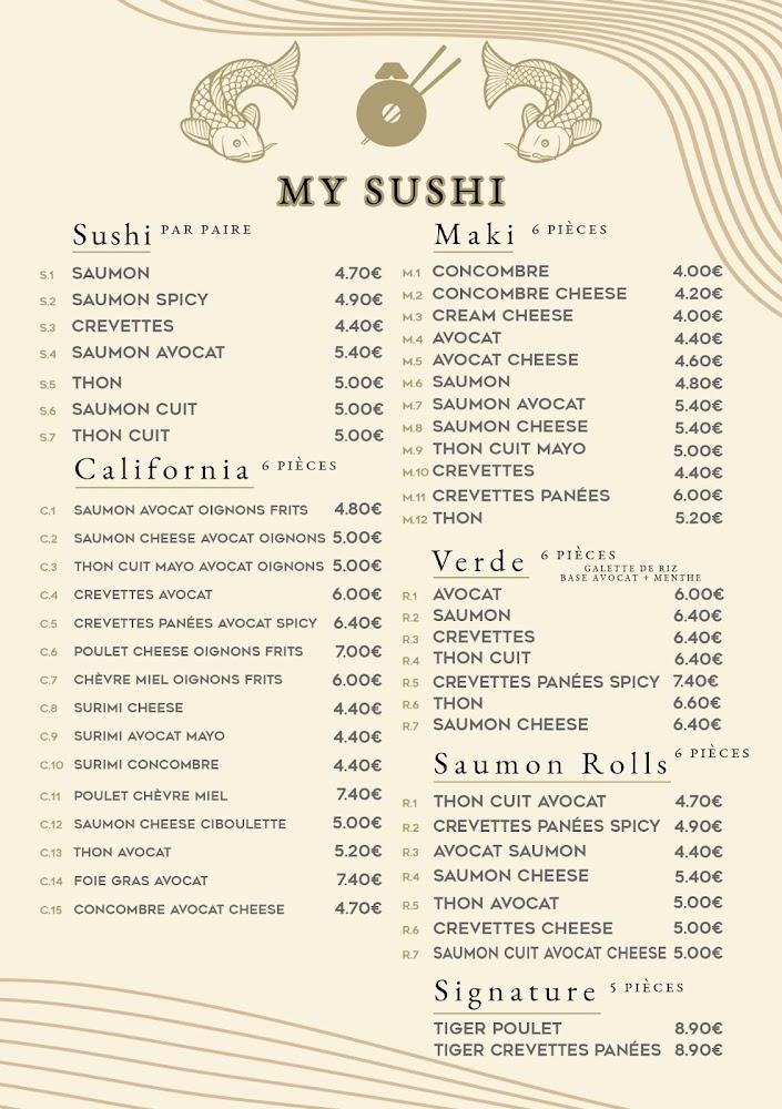 Ô My Sushi - Menu Image 1