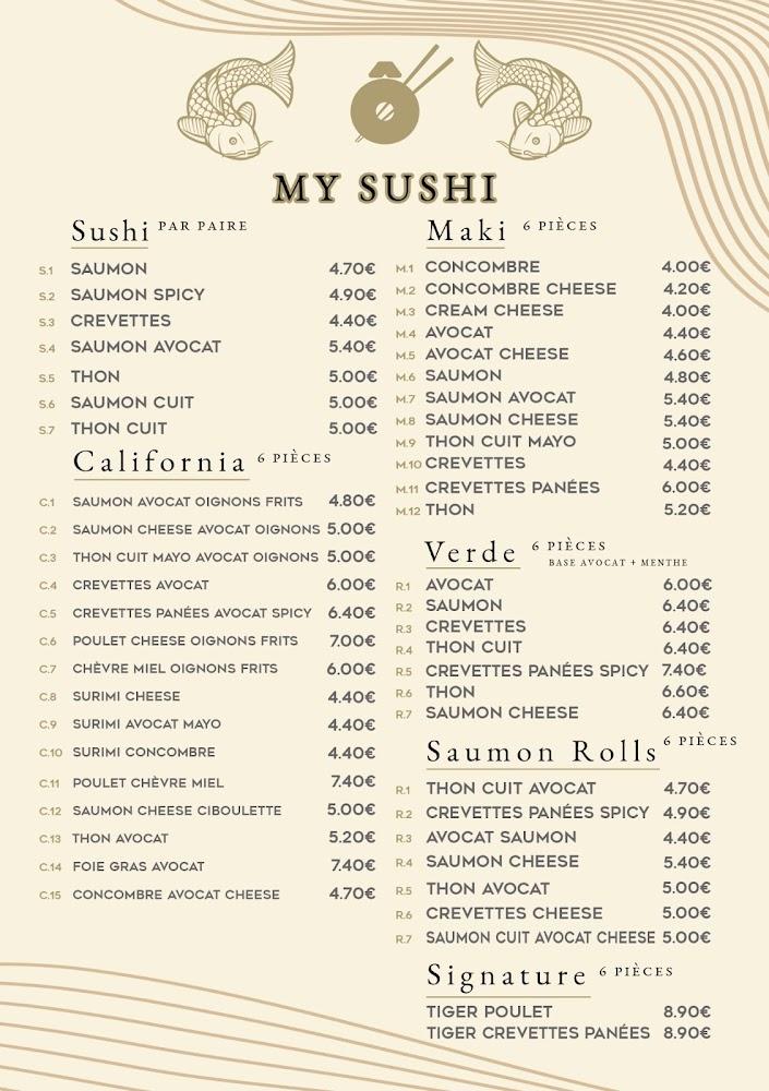 Ô My Sushi - Menu Image 2